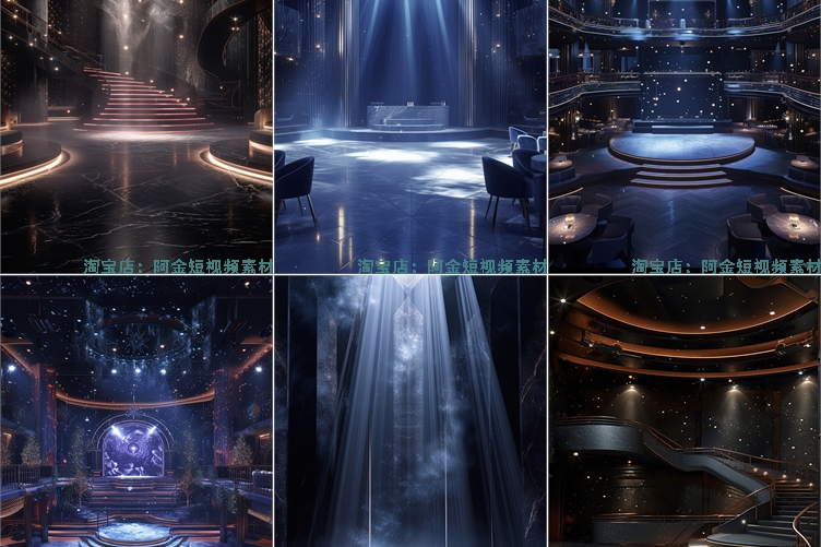 舞台灯光娱乐舞蹈唱歌主播虚拟绿幕动态直播间背景视频图片素材