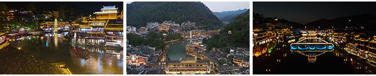 湖南湘西凤凰古城旅游景点古镇古建筑风光风景航拍宣传片视频素材