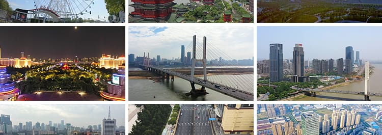 南昌城市建筑CBD航拍延时滕王阁八一广场大桥英雄纪念塔视频素材
