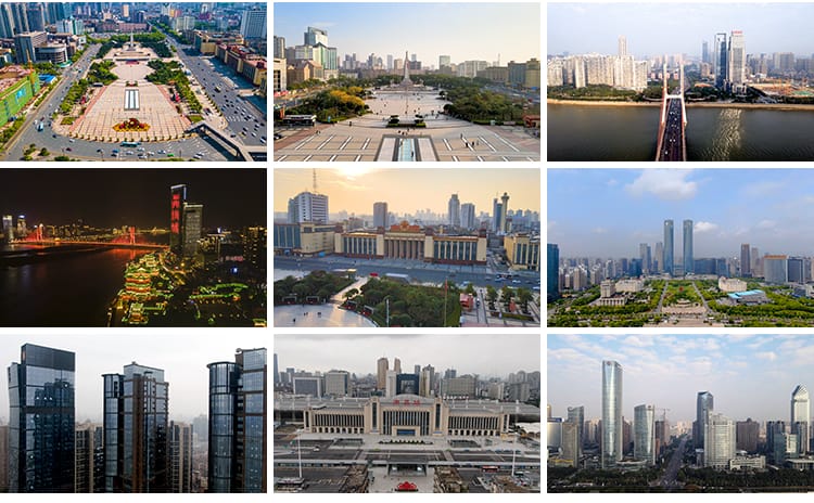 南昌城市建筑CBD航拍延时滕王阁八一广场大桥英雄纪念塔视频素材
