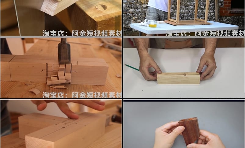 国外木工加工木匠制作海外手工解压短视频小说推文素材剪辑引流