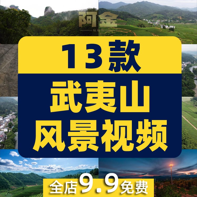 福建武夷山茶园九曲溪风光航拍风景素材高清旅游自然治愈系短视频