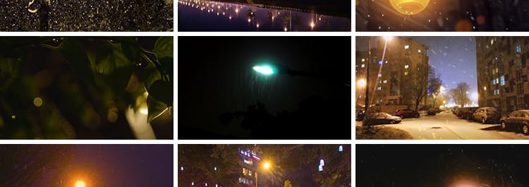 街道路灯夜晚下雨回家情感马路城市街道灯光自媒体短视频剪辑素材