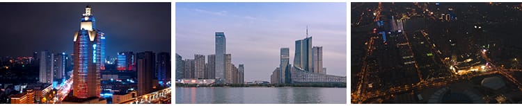 安徽合肥城市航拍延时建筑夜景广电中心地标风光大剧院短视频素材