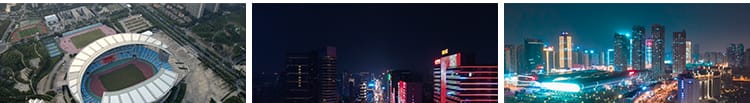 安徽合肥城市航拍延时建筑夜景广电中心地标风光大剧院短视频素材
