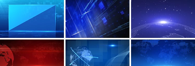 3D虚拟场景演播室演播厅科技新闻直播间主持主播包装背景视频素材