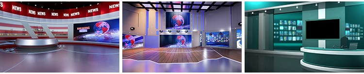 3D虚拟场景演播室演播厅科技新闻直播间主持主播包装背景视频素材