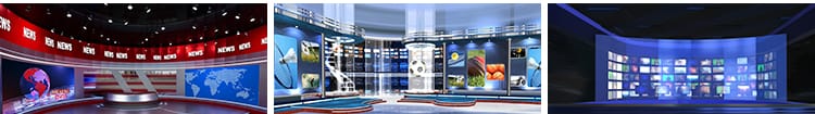 3D虚拟场景演播室演播厅科技新闻直播间主持主播包装背景视频素材