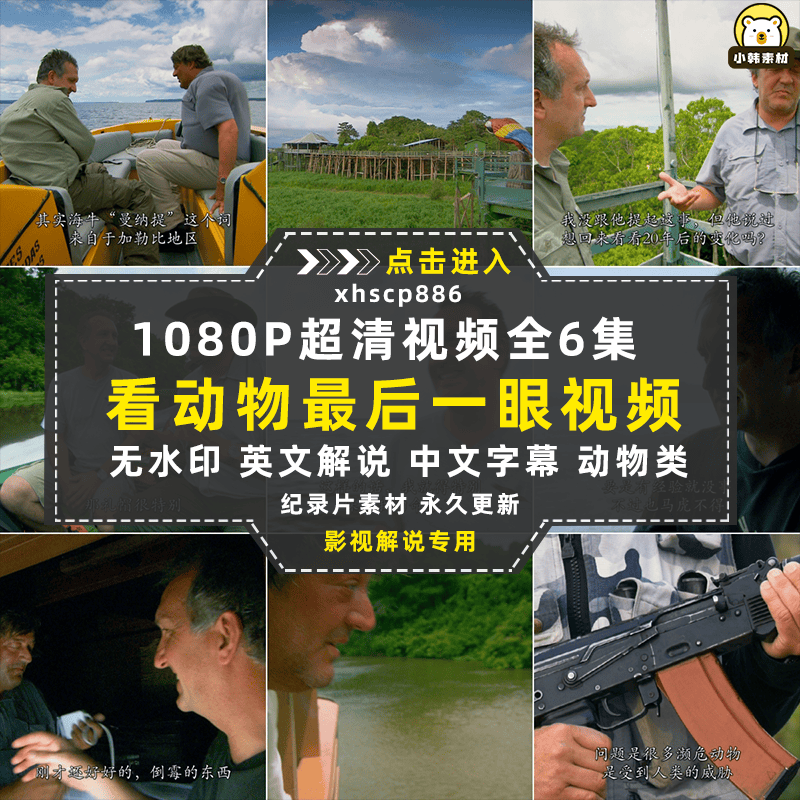 BBC珍稀动物保护纪录片最后一眼全6集中视频自媒体解说视频素材