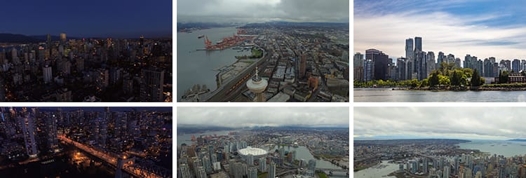 加拿大温哥华城市地标建筑风光灯光夜景人文景观旅游高清视频素材