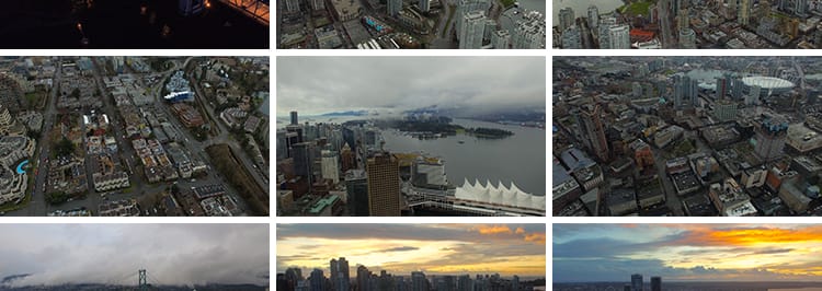 加拿大温哥华城市地标建筑风光灯光夜景人文景观旅游高清视频素材