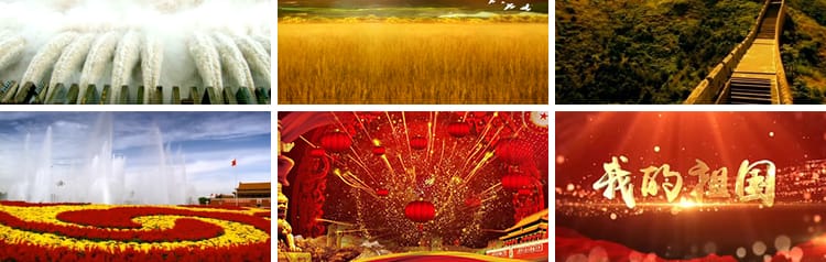 演讲爱国主题朗诵比赛五星红旗河山红歌晚会舞蹈LED背景视频素材