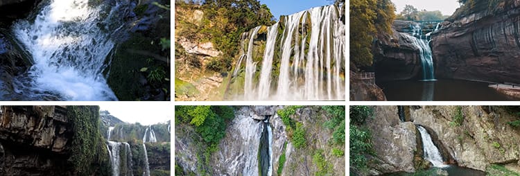 山水瀑布河流动山涧小溪水自然风景流水淌航拍森林风光短视频素材