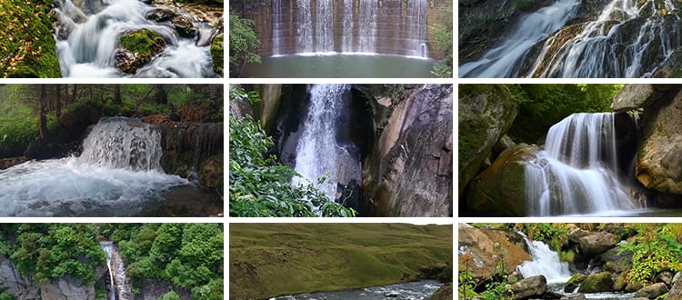 山水瀑布河流动山涧小溪水自然风景流水淌航拍森林风光短视频素材