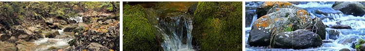 山水瀑布河流动山涧小溪水自然风景流水淌航拍森林风光短视频素材