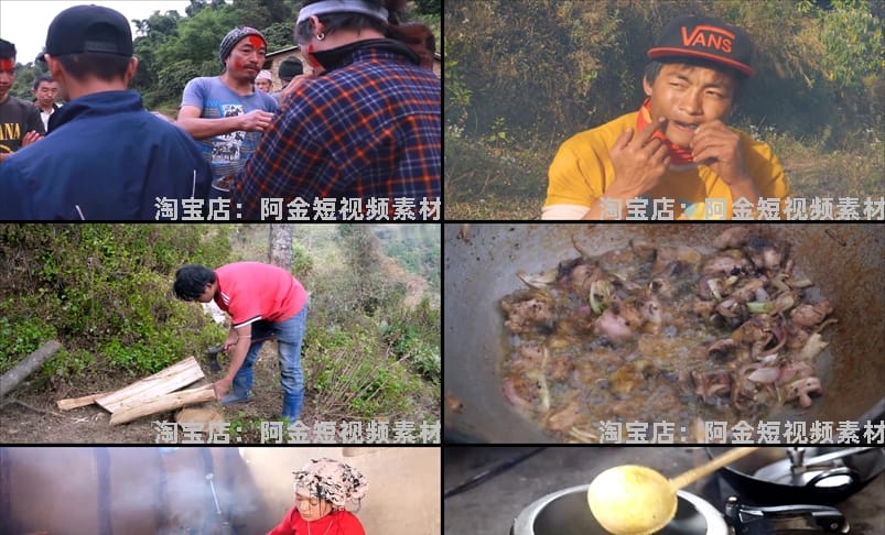 尼泊尔农村生活中长视频抖音快手无人直播伴侣高清视频场景素材