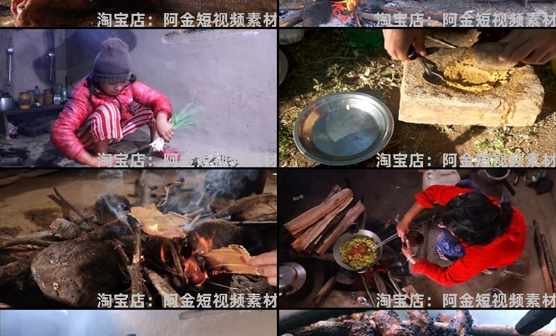 尼泊尔农村生活中长视频抖音快手无人直播伴侣高清视频场景素材