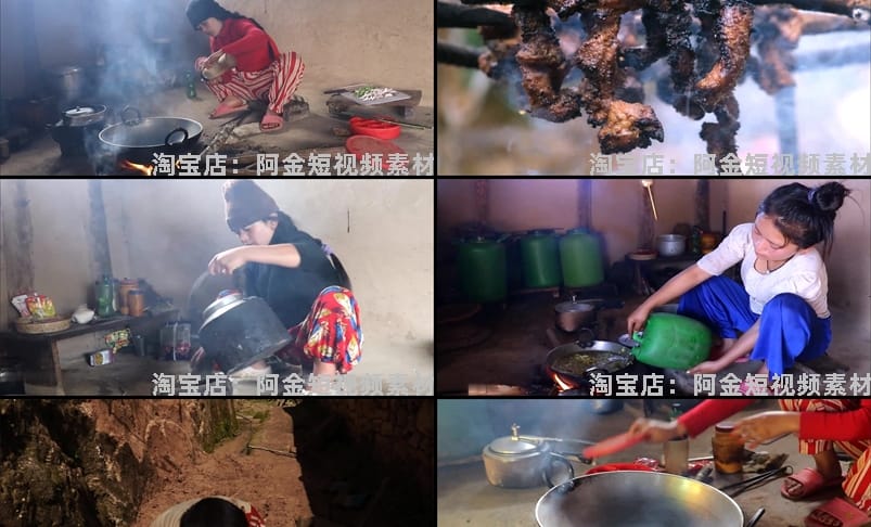 尼泊尔农村生活中长视频抖音快手无人直播伴侣高清视频场景素材