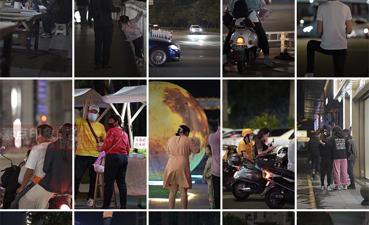 城市夜景夜晚人物情感孤独街景街拍人流治愈系抖音高清短视频素材