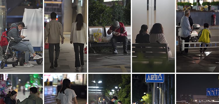 城市夜景夜晚人物情感孤独街景街拍人流治愈系抖音高清短视频素材