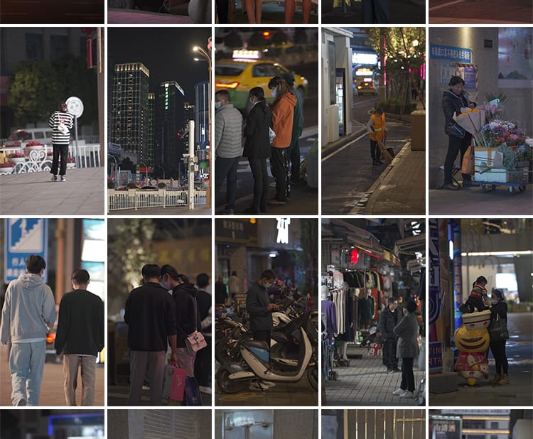 城市夜景夜晚人物情感孤独街景街拍人流治愈系抖音高清短视频素材