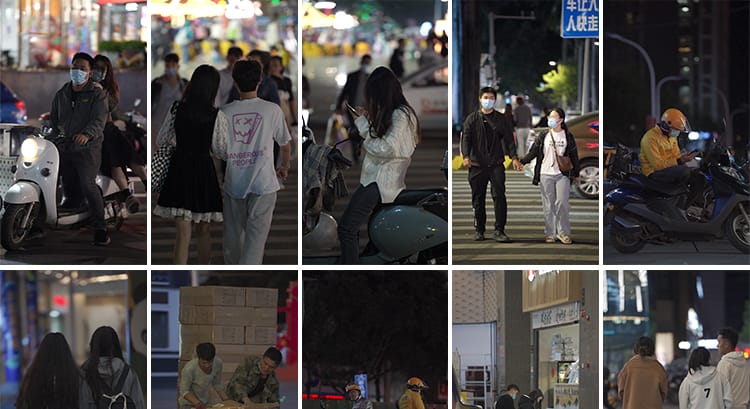 城市夜景夜晚人物情感孤独街景街拍人流治愈系抖音高清短视频素材