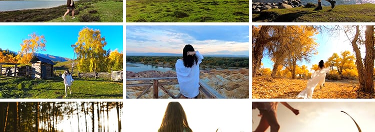 唯美清新旅拍人物女孩奔跑背影情感治愈伤感抖音自媒体短视频素材