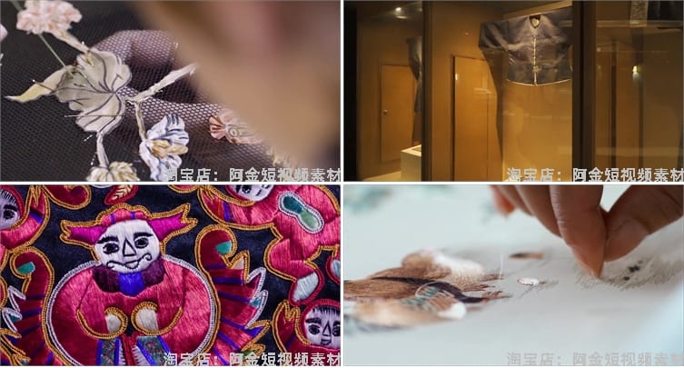 传统手工刺绣diy小说推文解压抖音短视频自媒体高清实拍素材剪辑