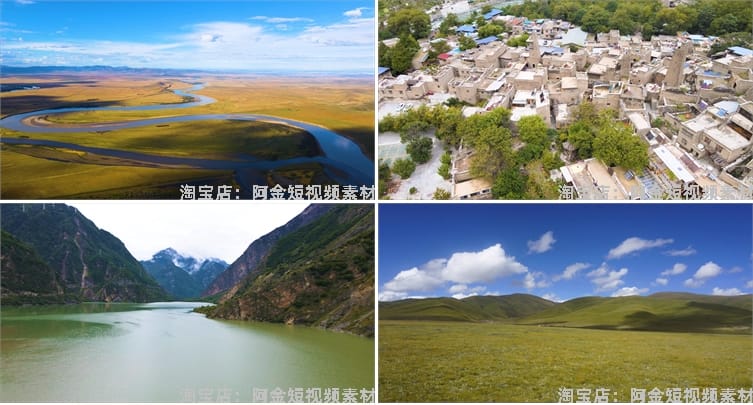 四川阿坝州风光景点川西风景素材高清旅游自然治愈系短视频背景