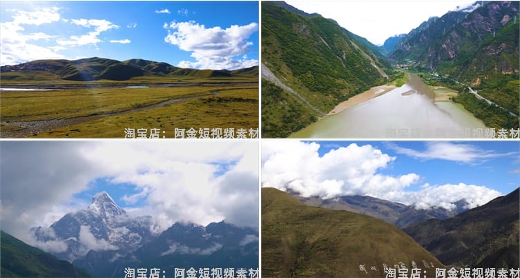 四川阿坝州风光景点川西风景素材高清旅游自然治愈系短视频背景