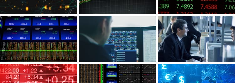 金融股市数据下降上升趋势票证卷交易公司银行财经济投资视频素材