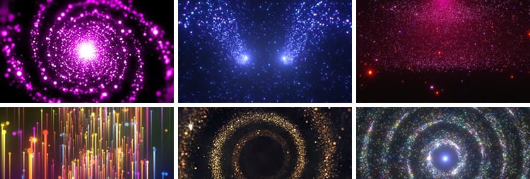 星空梦幻唯美粒子蓝色星光绚丽晚会舞蹈演出舞台LED背景视频素材