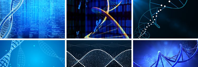 DNA双螺旋基因分子结构生物科学研究实验化学3D动画背景视频素材