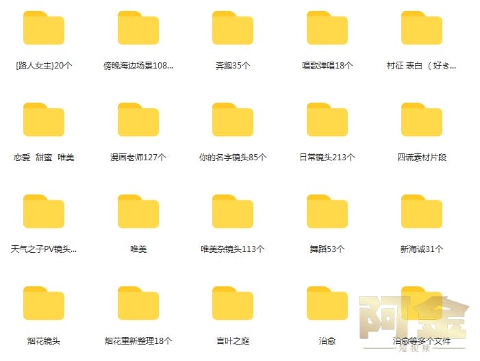 唯美日系治愈系卡通人物动漫动画自媒体高清剪辑片段短视频素材