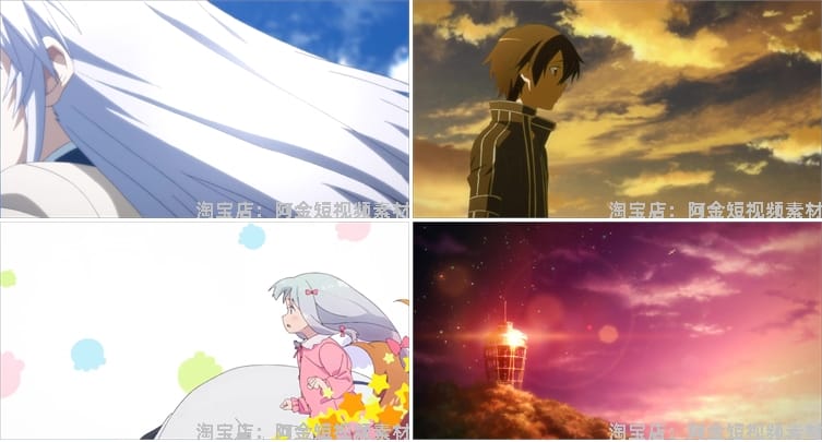 唯美日系治愈系卡通人物动漫动画自媒体高清剪辑片段短视频素材