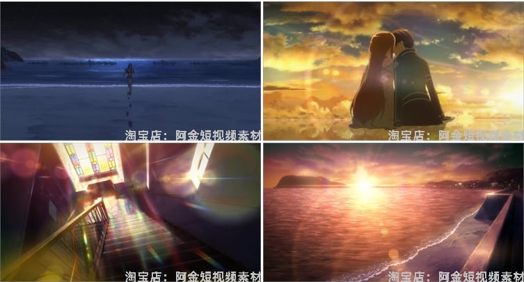 唯美日系治愈系卡通人物动漫动画自媒体高清剪辑片段短视频素材