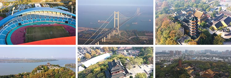 镇江金山寺古建筑句容茅山旅游风景点风光景区航拍实拍4K视频素材