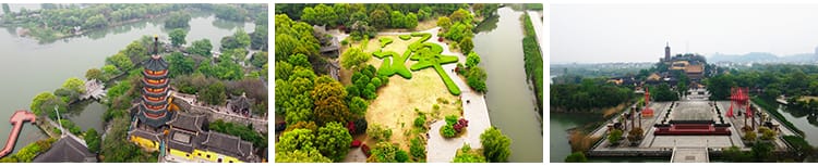 镇江金山寺古建筑句容茅山旅游风景点风光景区航拍实拍4K视频素材