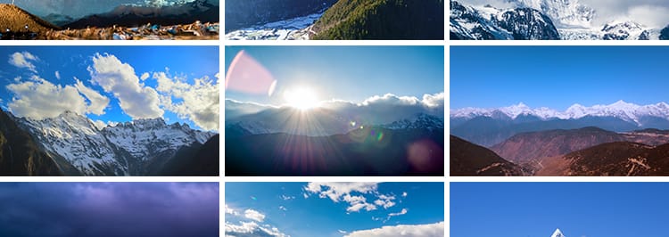 云南梅里雪山云雾缭绕雪山星空日照金山冰山山峰风光实拍视频素材
