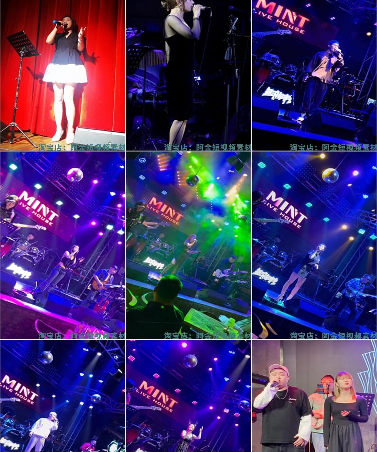 LiveHouse歌手网红音乐会现场演唱驻唱视频高清音乐号混剪素材