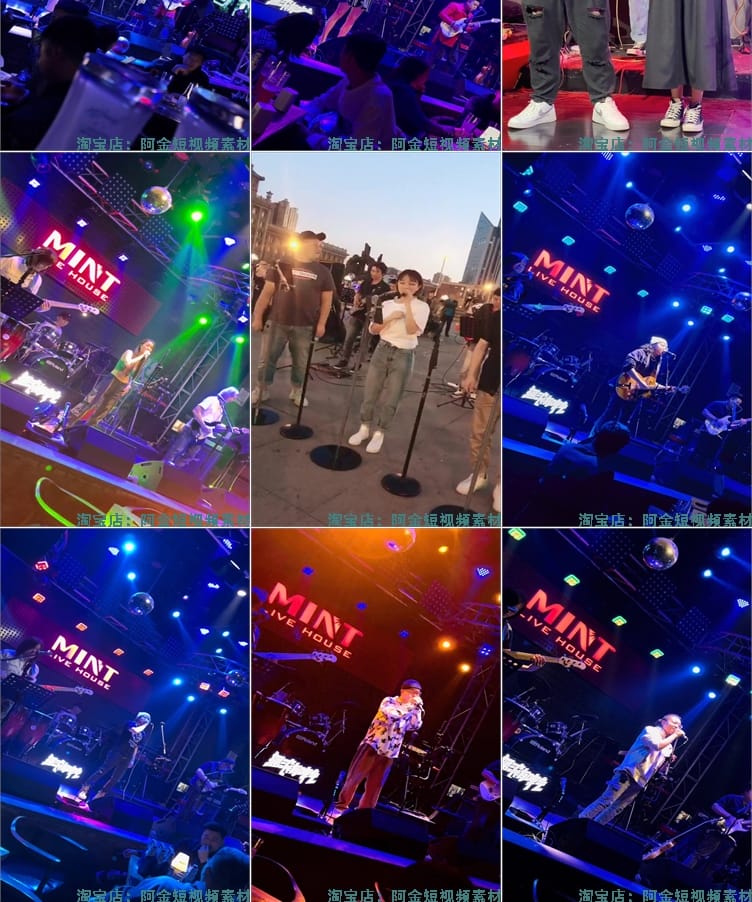 LiveHouse歌手网红音乐会现场演唱驻唱视频高清音乐号混剪素材