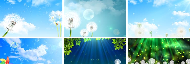 唯美蒲公英飞舞清新蓝天白云led大屏幕背景婚礼晚会动态视频素材