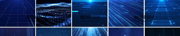 竖屏版蓝色科技粒子动态直播演讲背景高清自媒体企业晚会视频素材