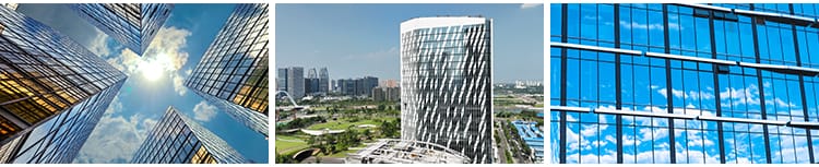 城市建筑写字楼现代商务大气高楼大厦玻璃幕高清实拍剪辑视频素材