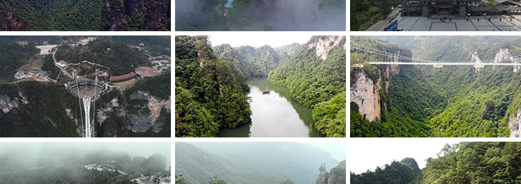 4K湖南张家界全景名胜旅游景点风景武陵源云海天门山高清视频素材