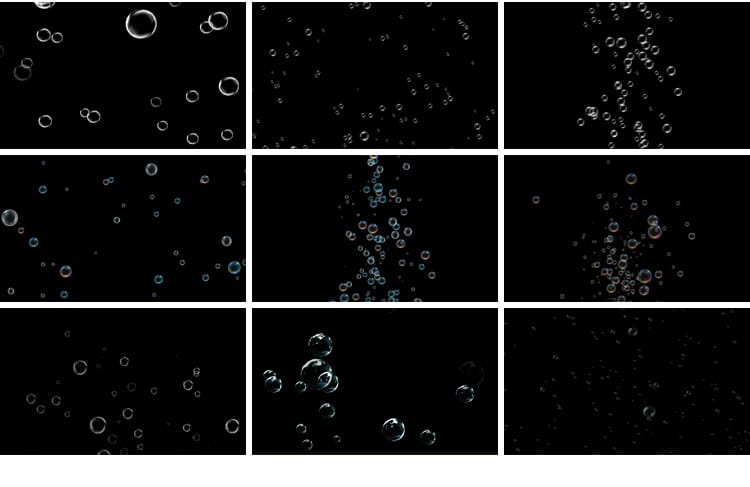 气泡泡小水泡上升水下水底冒泡特效彩色pr_ae透明底通道视频素材