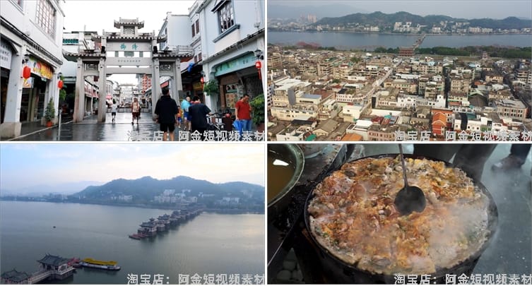 广东潮州城市建筑景点风光航拍风景素材高清旅游自然治愈系短视频