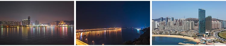 大连风景城市建筑CBD旅游风景实拍港口海边风光航拍延时视频素材