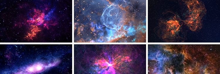 星空星云宇宙太空粒子穿梭4K高清年会表演出动态LED背景视频素材
