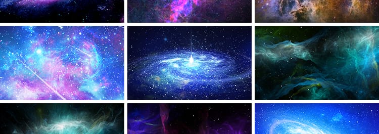 星空星云宇宙太空粒子穿梭4K高清年会表演出动态LED背景视频素材